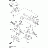 Схема вузла: Підніжки для Suzuki GSX-R600