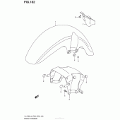 Схема вузла: Переднє крило (Vl1500Bl4 E03) для Suzuki VL1500 Boulevard C90 BOSS