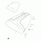 Схема узла: Заглушка сиденья пассажира (Model v) для Suzuki GSX-R600