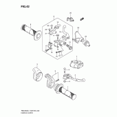 Схема узла: Ручки руля для Suzuki RMX450