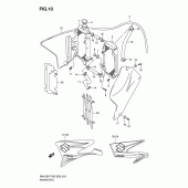 Схема узла: Радиатор для Suzuki RM125