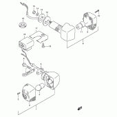 Схема узла: Поворотники для Suzuki GSX-R400