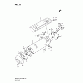 Схема узла: Выхлопная система для Suzuki AN400 Burgman (EU analogue of SkyWave)