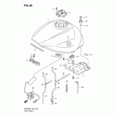 Схема вузла: Паливний бак для Suzuki GSF650 Bandit S