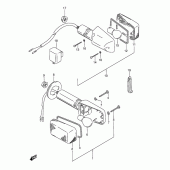 Схема узла: Поворотники (Model t) для Suzuki GSX600 Katana