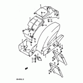 Схема вузла: Заднє крило (Model j/k) для Suzuki GSX-R750