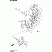 Схема вузла: Переднє колесо Suzuki LS650 Boulevard S40