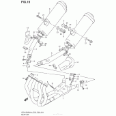 Схема узла: Выхлопная система (Gsx1300Ral4 E28) для Suzuki GSX1300 Hayabusa