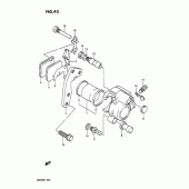 Схема узла: Передний тормозной суппорт для Suzuki DR200 DR200