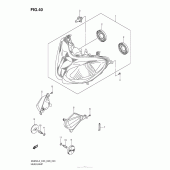 Схема вузла: Фара для Suzuki AN650 Burgman (EU analogue of SkyWave)