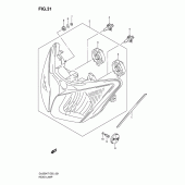 Схема узла: Фара (E24) для Suzuki DL650 V-Strom