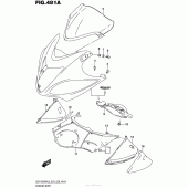 Схема узла: Передний обтекатель для Suzuki GSX1300 Hayabusa