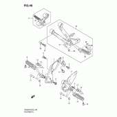 Схема узла: Подножки для Suzuki SV650