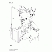 Схема узла: Патрубок системы охлаждения (Vl1500Btl3 E28) для Suzuki VL1500 Boulevard C90T B.O.S.S