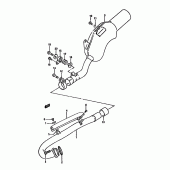 Схема вузла: Вихлопна система для Suzuki DR350