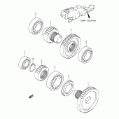 Схема вузла: Проміжна передача (Model k3/k4) для Suzuki AN650 Burgman (EU analogue of SkyWave)