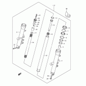 Схема вузла: Передня вилка для Suzuki SV650