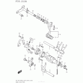 Схема вузла: Копірний вал & Вилки & Вал перемикання для Suzuki DR-Z400 DR-Z400SM