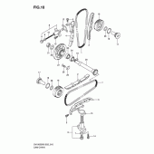 Схема вузла: Ланцюг ГРМ & Натягувач & Заспокоювач Suzuki SV1000