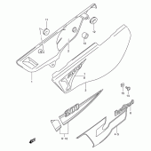Схема вузла: Бічні панелі (Model w/x/y) для Suzuki DR200 DR200SE