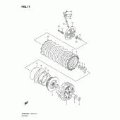 Схема узла: Сцепление для Suzuki DR650 DR650SE