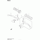 Схема вузла: Ручки керма (An400Al4 E33) для Suzuki AN400 Burgman (EU analogue of SkyWave)