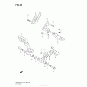 Схема узла: Подножки для Suzuki DR650 DR650SE