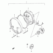 Схема вузла: Фара (Model s) для Suzuki GS500