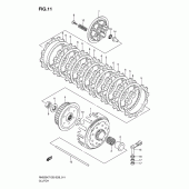 Схема вузла: Зчеплення для Suzuki RM250