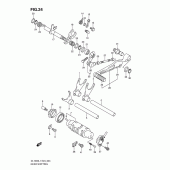 Схема узла: Копирный вал & Вилки & Вал переключения для Suzuki DL1000 V-Strom
