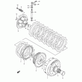 Схема вузла: Зчеплення (Model s/t) для Suzuki RMX250