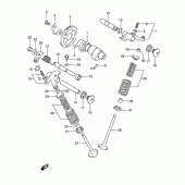Схема узла: Распредвал & Клапан (Model l/m/n/p) для Suzuki DR350