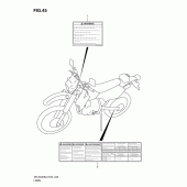 Схема узла: Информационные наклейки для Suzuki DR-Z400 DR-Z400S