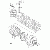 Схема вузла: Зчеплення (Model n) для Suzuki RMX250