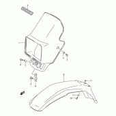 Схема вузла: Накладка фари (Model k1, model k2 p9) для Suzuki DR200 DR200SE