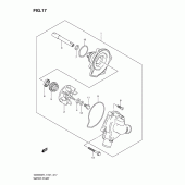 Схема узла: Водяной насос для Suzuki GSX650