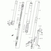 Схема вузла: Передня вилка (Model k) для Suzuki RM250