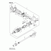 Схема вузла: Редуктор & Карданний вал Suzuki VZ800 Intruder M800/ Boulevard M50