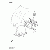 Схема вузла: Приладова панель (An400al1 e24) для Suzuki AN400 Burgman (EU analogue of SkyWave)