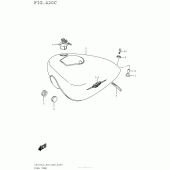 Схема вузла: Паливний бак (Ls650L5 E33) для Suzuki LS650 Boulevard S40