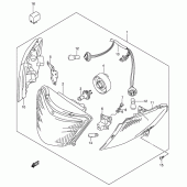 Схема вузла: Фара (Model x/y) для Suzuki AN400 Burgman (EU analogue of SkyWave)