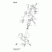 Схема узла: Рулевая траверса для Suzuki RM125