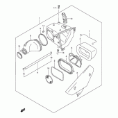 Схема узла: Воздушный фильтр для Suzuki DR-Z250