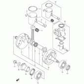 Схема вузла: Колінчастий вал & Поршень для Suzuki RM125