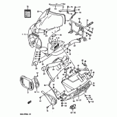 Схема узла: Облицовочные элементы (Model k 7jj) для Suzuki GSX-R750