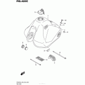 Схема вузла: Паливний бак (Dr200Sl6 E33) для Suzuki DR200 DR200S