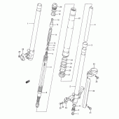Схема вузла: Передня вилка для Suzuki RM250