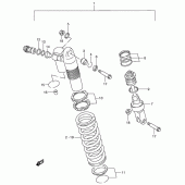 Схема вузла: Амортизатор задній (Model x) для Suzuki RM125