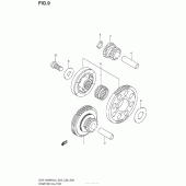Схема узла: Привод стартера для Suzuki GSX1300 Hayabusa