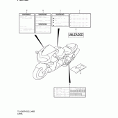Схема вузла: Інформаційні наклейки (Model k2) для Suzuki TL1000